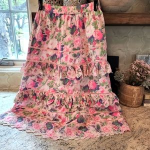 NWOT Lovehack Fancy 30 inch Tiered Skirt with Pockets